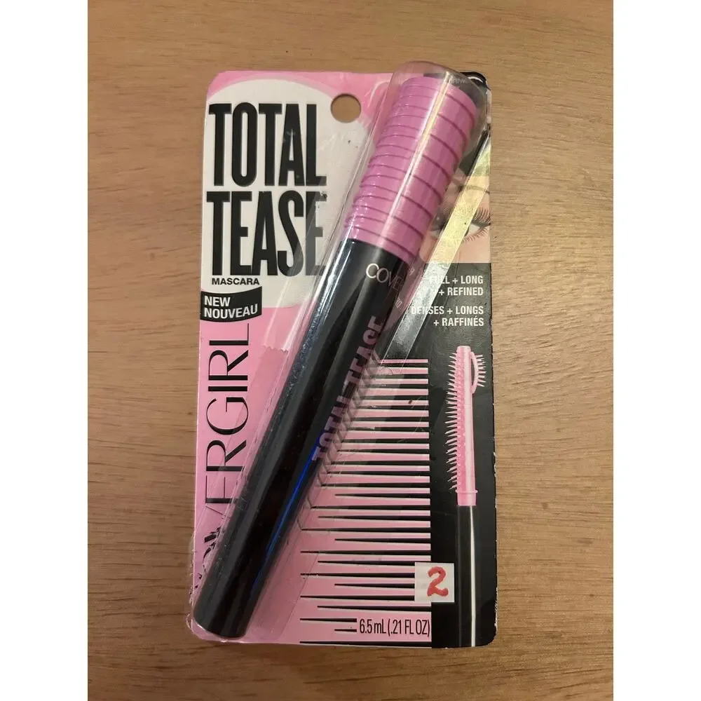 #2 New Covergirl Total Tease Mascara Full + Long + Refined 810 Black Brown 0.21